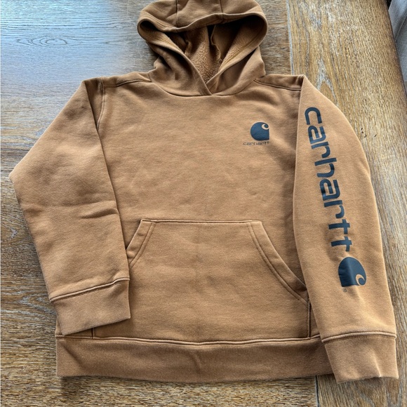 Carhartt Tan Fleece-Lined Hoodie - Picture 1 of 4